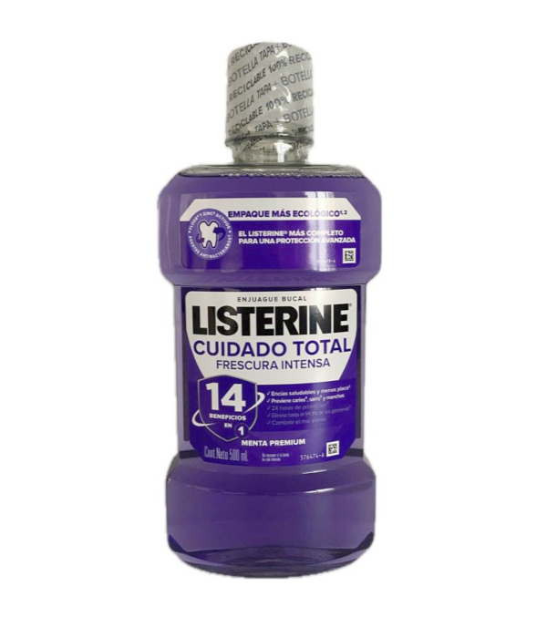 LISTERINE CUIDADO TOTAL FRESCURA INTENSA FRASCO X 500 ML